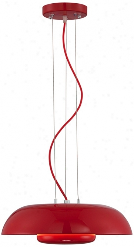 Possini Euro Design Red Downlight 15 3/4" Wide Pendant Light (u0686)