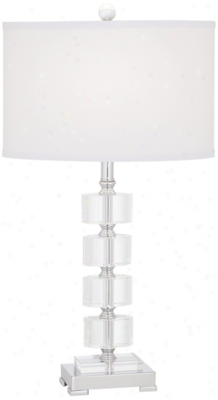 Possini Euro Design Stacked Crystal Ovals Table Lamp (n4897)