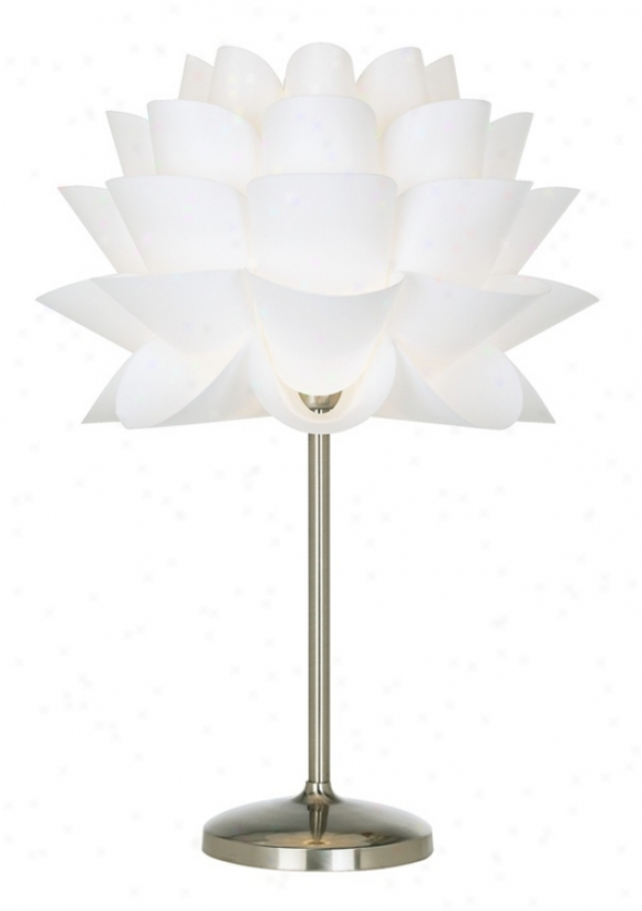 Possini Euro Design White Flower Acrylic Shade Table Lamp (96811)