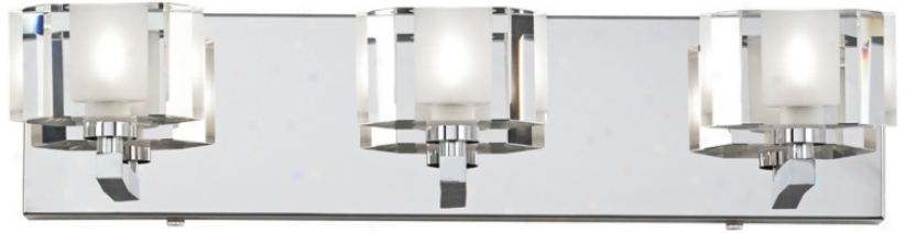 Possini Euro Hex Clear Glass 18" Wide Bathroom Wall Light (t8749)