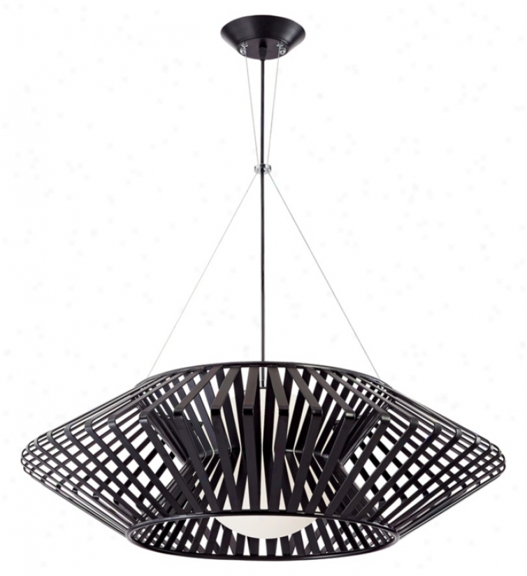 Posssini Euro Planet Chrome And Black Pendant Chandelier (k6114)