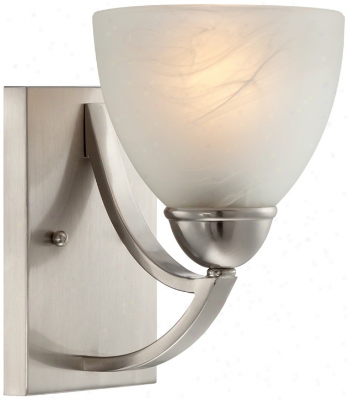 Possini Milbury Marbleized Glass 9" High Wall Sconce (t8974)