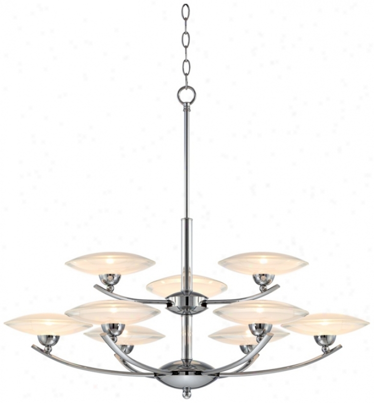 Possini Modern Chrome With Clear Glass 33" Wide Chandelier (r0784)