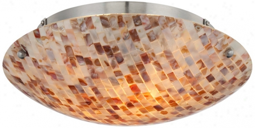 Possini Mother Of Pearl Floating Flushmount Ceiling Fixture (t9641)