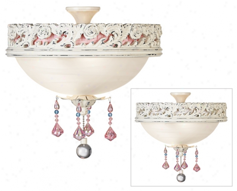 Pretty In Pink Pull Chain Ceiling Fan Light Kit (13985)