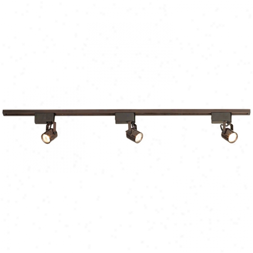 Pro Track&#174; Alloy of copper Finish 3-light Low Voltage Track Kit (28875)