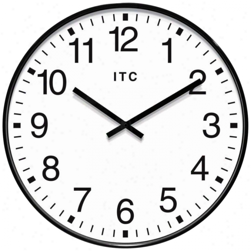 Profuse 19" Black Round Wall Clock (w1010)