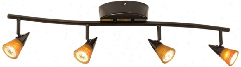 Protrack&#174; 200 Watt Amber/white Glass Bronze 4-light Wave Bar (28925)