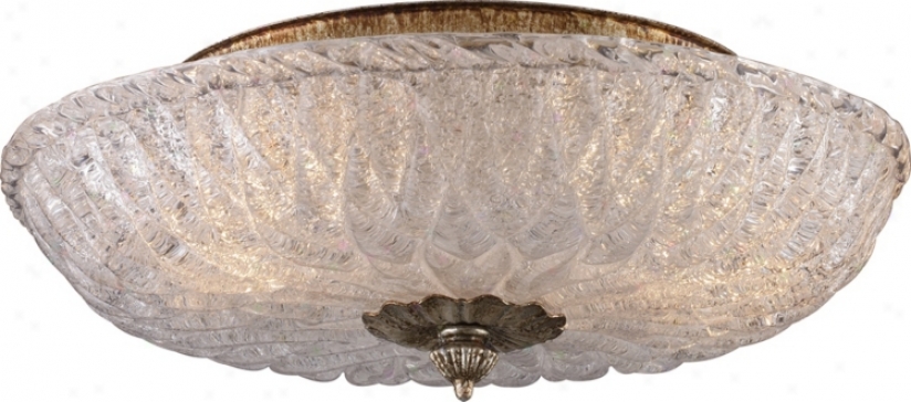 Providence Antique Silver 15" Wide Ceiling Light Fixture (k2890)