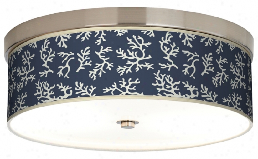 Prussian Coral Giclee Energy Efficient Ceiling Light (h8796-k3988)