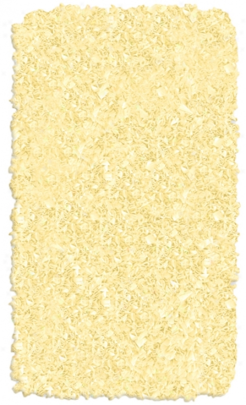 Raganoodle Yellow 2' 8"x4' 8" Area Rug (f7103)