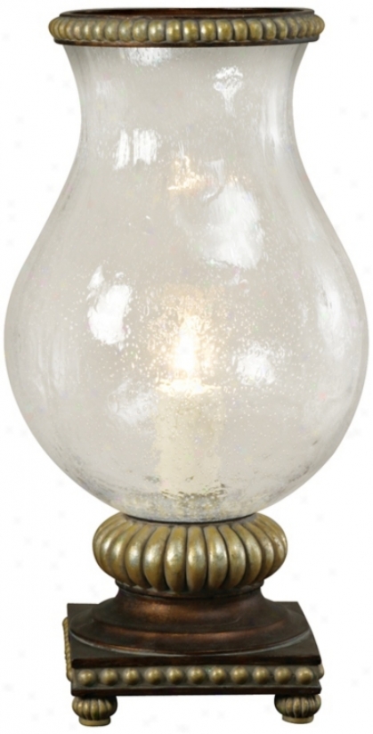 Raschella Collection Antique Gold Hurricane Lamp (94883)