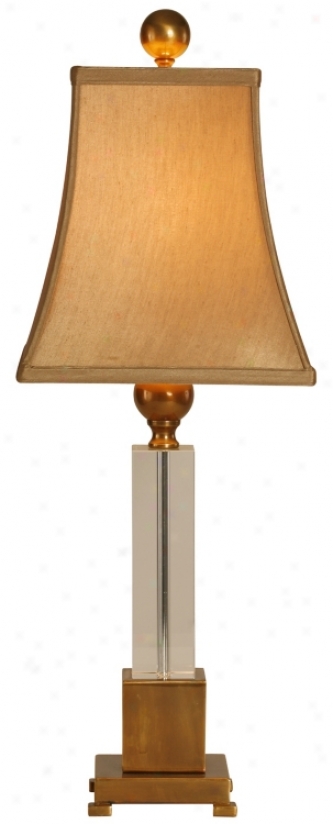 Raschella Glass Block Coffee Bronze Accomplish Table Lamp (f1524)