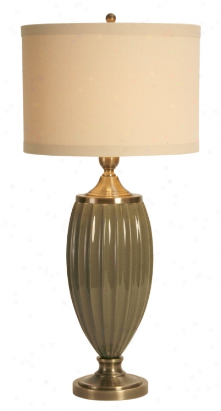 Raschella Sage New Fluted Ceramic Tanle Lamp (11534)