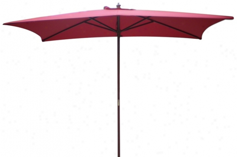 Rectangular Autumn Red Market Table Umbrella (t4731)