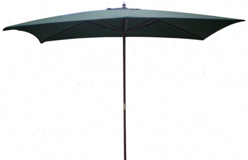 Rectangular Hunter Green Mqrket Taboe Umbrella (t4728)