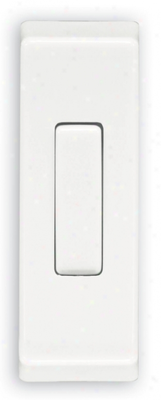 Rectangular White Surface Mount Wireless Doorbell Button (k6446)