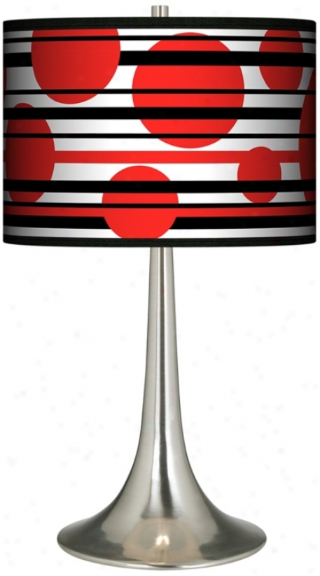Red Balls Giclee Trumpet Table Lamp (r1676-r7053)