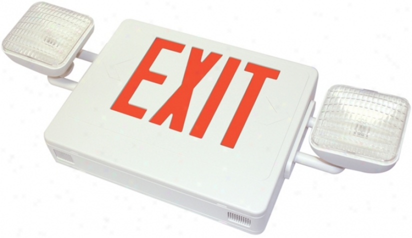 Red Emergency Light Exit Sign (47665)