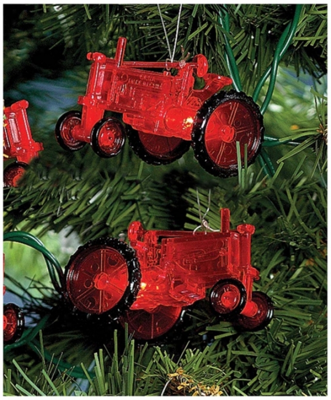 Red Farm Tractor 10-light String Of Person Lights (n6589)