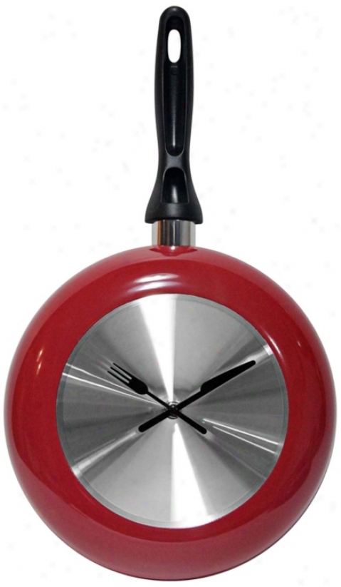 Red Frying Timme 10 1/2" Wall Clock (w1549)