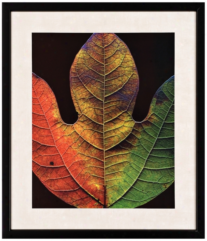 Red, Gold And Green 29" Acute Wall Art (j5973)