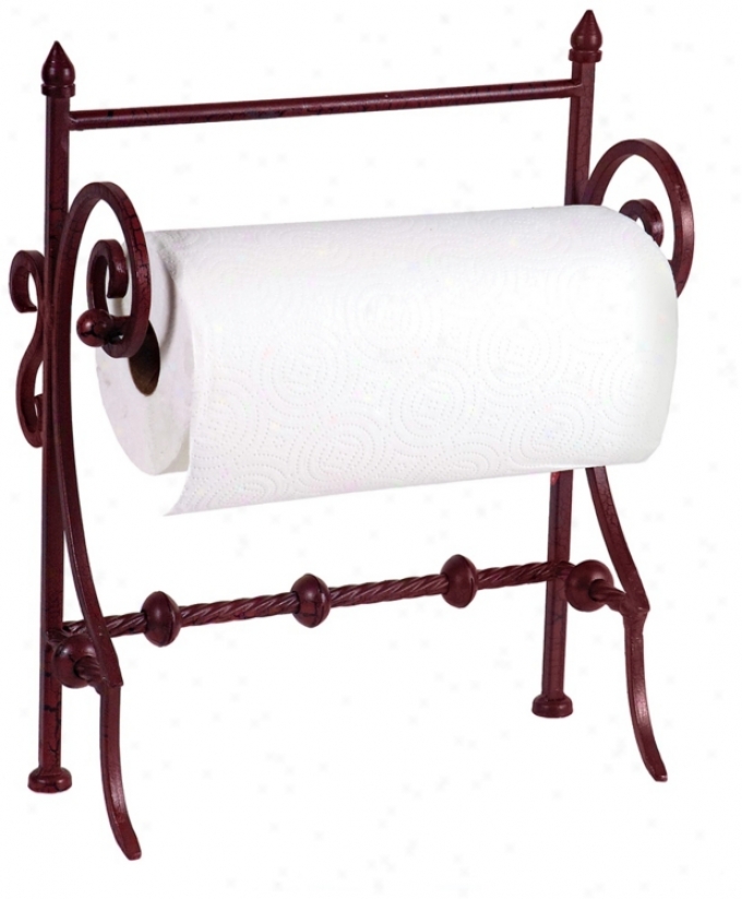 Red Paper Towel Holder (n1590)