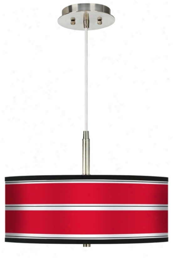 Red Stripes Giclee Pendant Chandelier (g9447-h1054)
