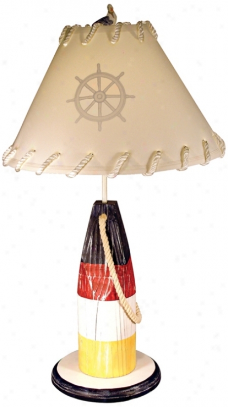 Red Yellow And Blue Buoy Table Lamp (m5423)