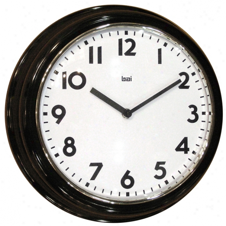 Retro Blacj 13" Remote Wall Clock (p7898)