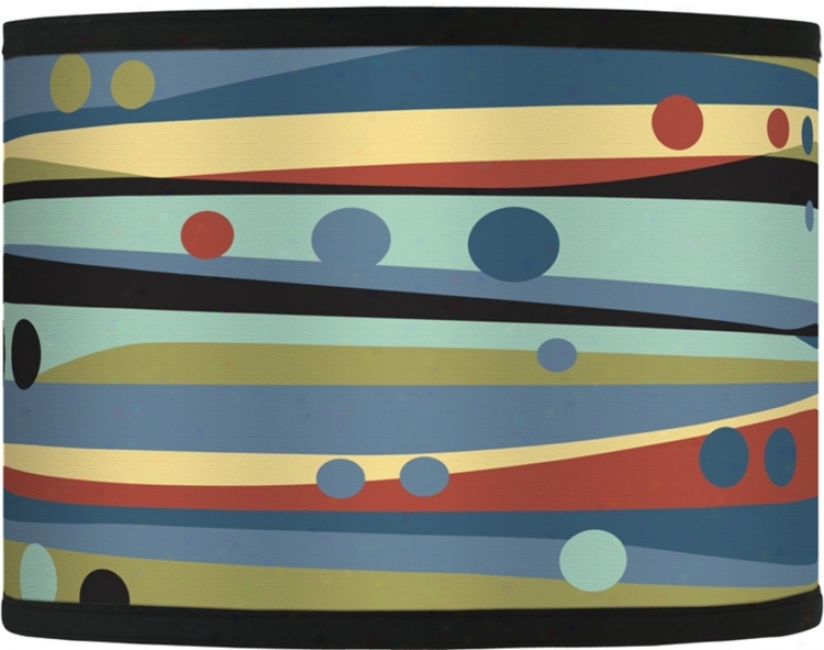 Retro Dots And Waves Giclee Shade 13.5x13.5x10 (spider) (37869-h0943