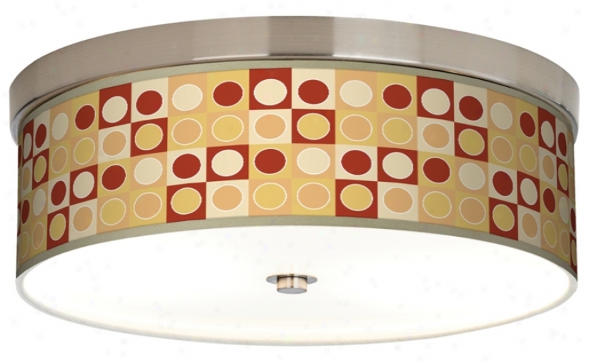 Retr Dootted Squares Giclee Energy Efficient Ceiling Light (h8796-k2078)