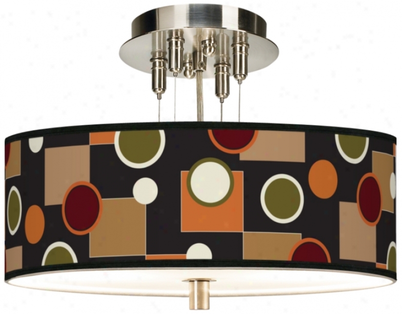 Retro Medley Giclee 14" Wide Ceiling Light (55369-j1809)