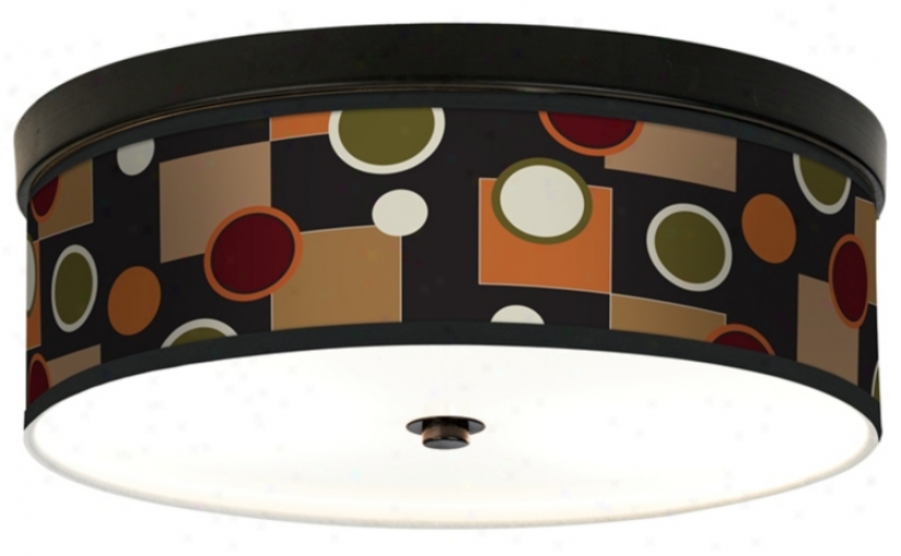 Retro Medley Giclee Energy Efficienr Bronze Ceiling Light (h8795-j3741)