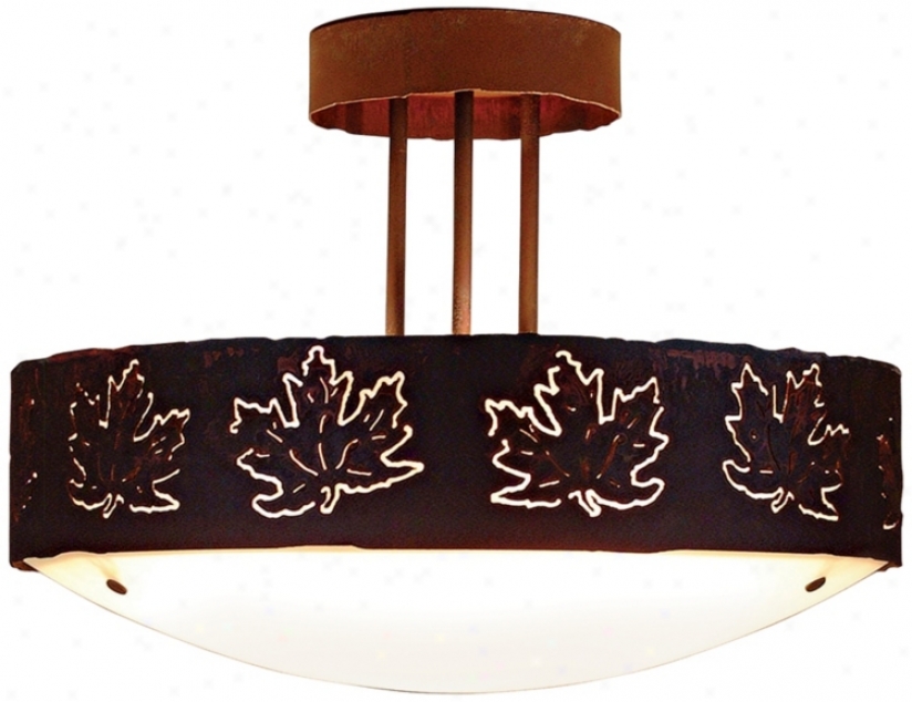 Ricgecrest Collection Maple Leaf 17" Wide Ceiling Light (j0564)