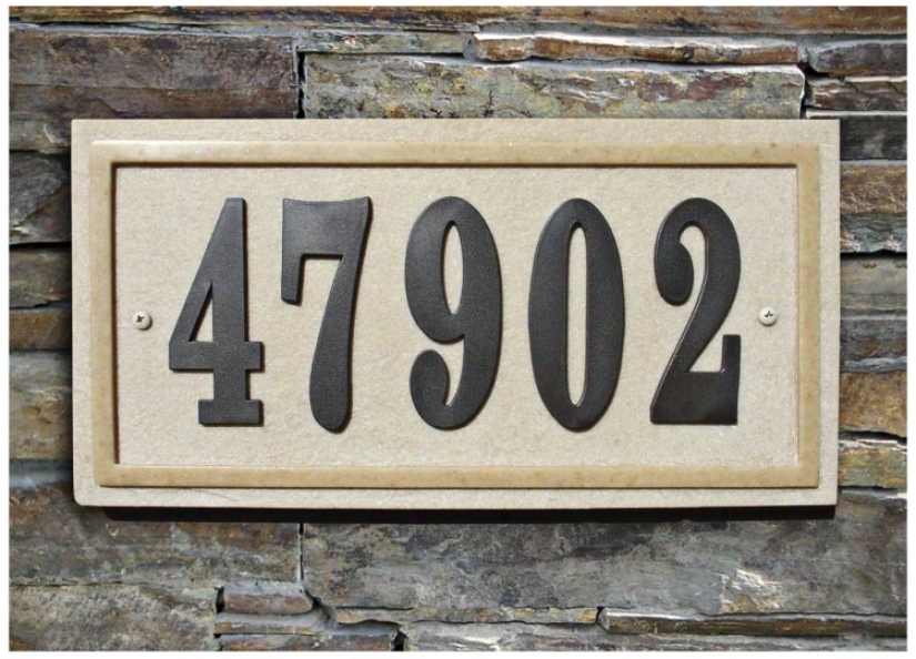 Ridgesstone Sandstone Rectangle Address Plaque (t6775)