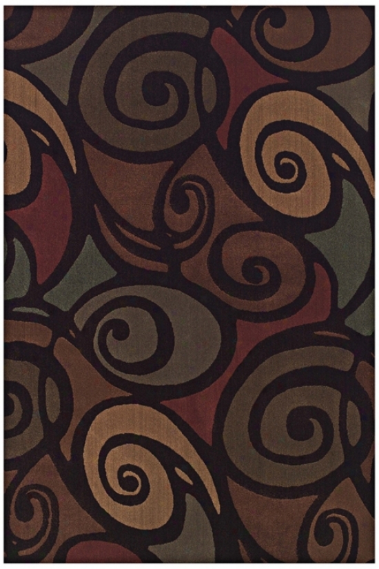 Ringlets Brown Multi 7' 10"x10' 7" Area Rug (j5995)