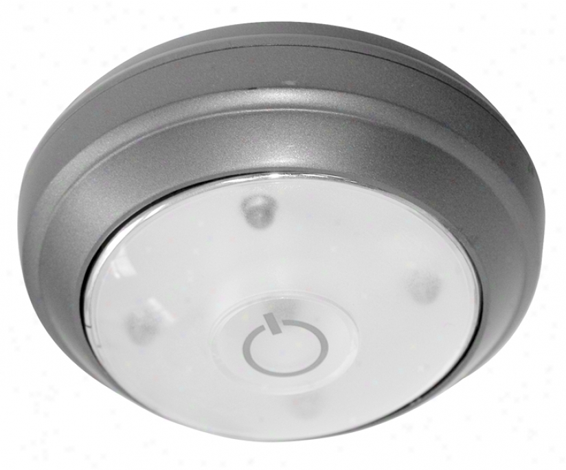 Ceremony Lite Battery Powered Grey Led Under Cabinet Puck Light (27955)
