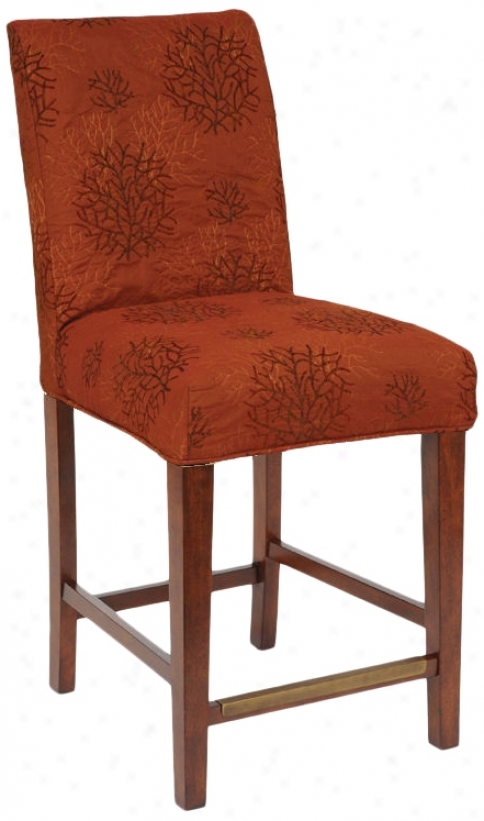 Rizo Slipcovered Straight Leg 26" Counter Height Chair (46339-t5957)