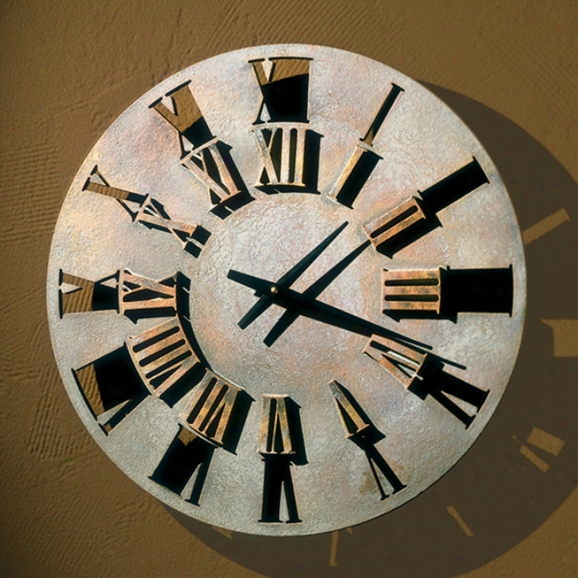 Roman Numerals 22" Wide Battery Powered Wall Clock (m0268)