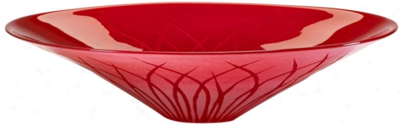Rouge Red Glass Serving Bowl (r0802)