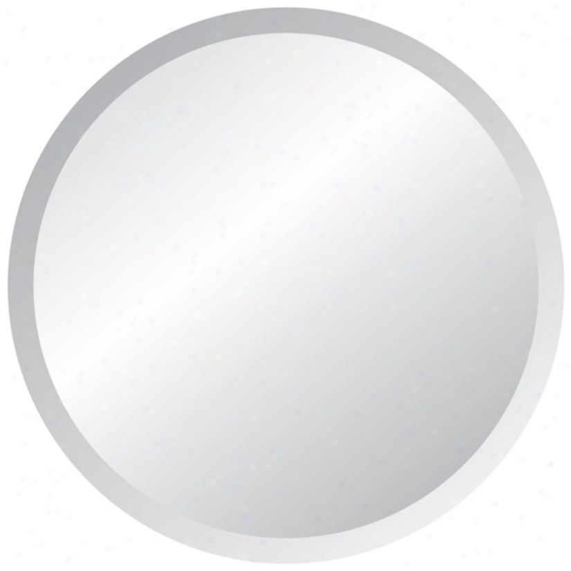 RoundF rameless 36" Wide Beveled Mirror (p1433)