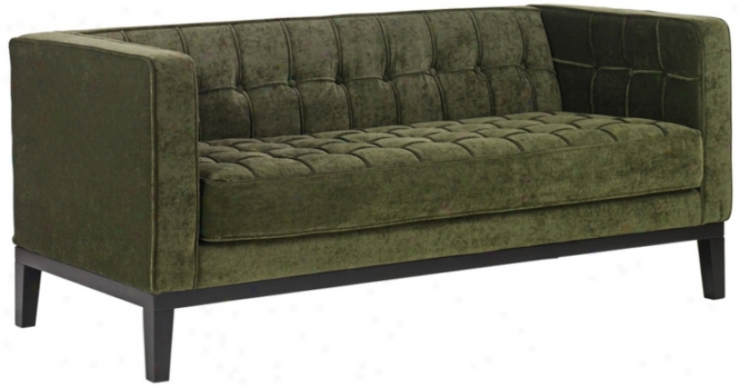 Roxbury Green Chenille Love Seat (t3929)