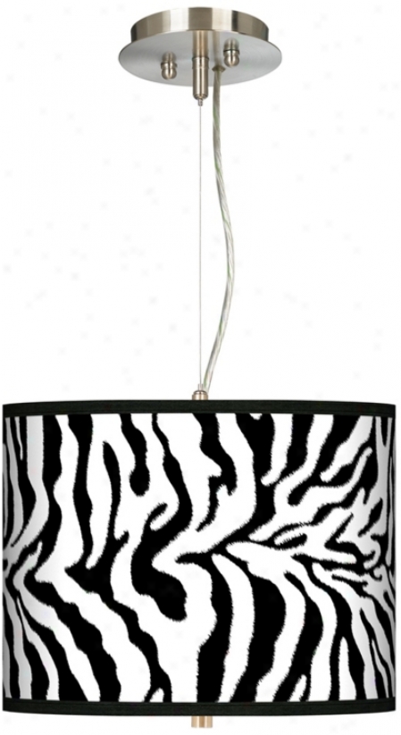 Safari Zebra Giclee 13 1/2&qupt; Wife Pendant Chandelier (17374-r2394)