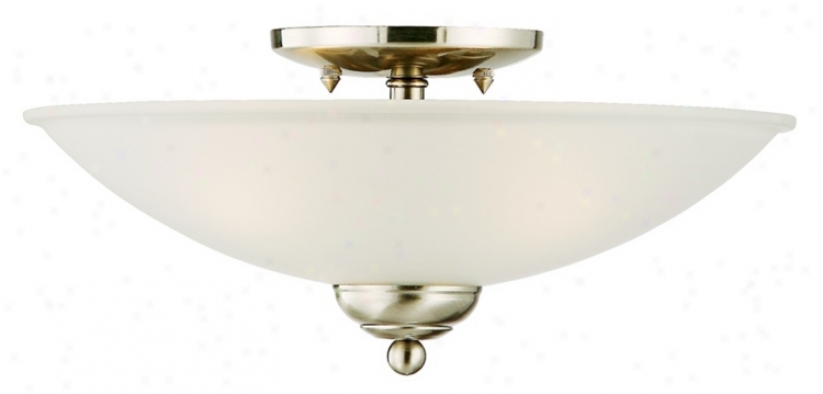 San Dimas Collection Brushed Steel 14"_Wide Ceiling Light (32474)