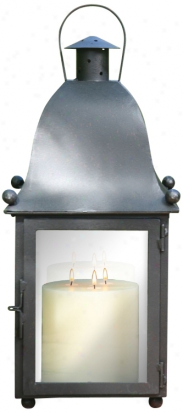 San Juan Black 22" High Candle Lantern (u7350)
