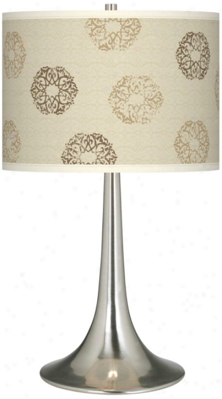 Sand Medallion Giclee Trumpet Table Lamp (r1676-t8152)