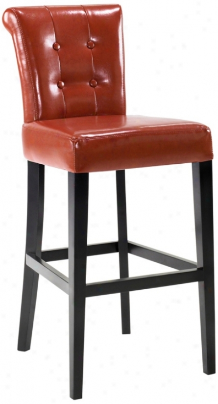 Sangria Burnt Sienna Bicast Leather 30" High Bar Stool (t4137)