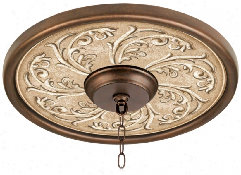 Sarah Ann 16&quoy; Wide Bronze Finish Ceiling Medallion (02975-v0673)