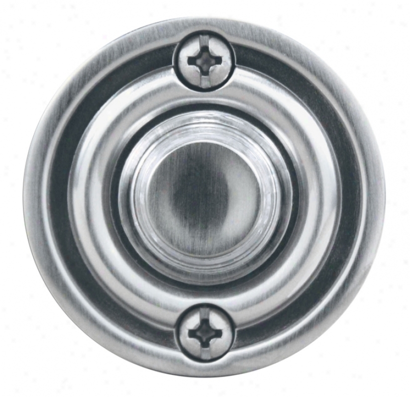 Satin Nickel 1 3/4" Round Led Doorbell Button (k6256)